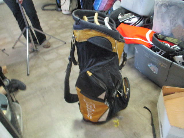 Load image into Gallery viewer, Used Titleist Cart Bag Gold and Black Golf Bag
