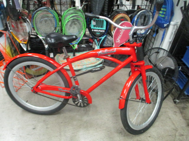 Load image into Gallery viewer, Used Budweiser 26" Red Beach Cruiser Bicycle
