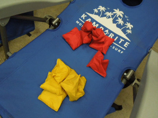 Used Kamp-Rite Beach Chair + Cornhole Game Combo includes 10 Bags 2 Chairs