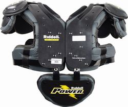 Load image into Gallery viewer, New Riddell Power Surge Youth Shoulder Pads W/ Back Plate-Size Med
