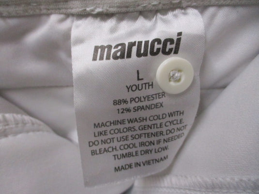 Used Marucci White Open Bottom Baseball Pants Size Youth Large