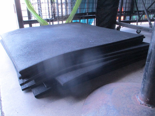 Used 39" X 39" X 1/2" Heavy Duty Rubber Floor Mat - QTY 1