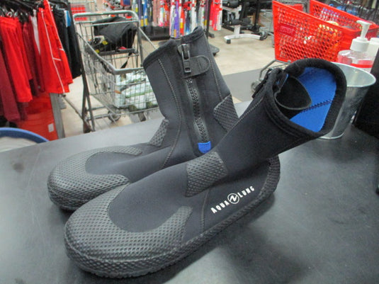 Used Aqua Lung Super Zip Ergo Dive Boots Size 13 5mm Thick