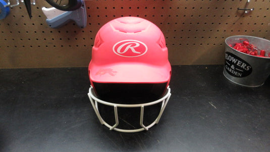 Used Rawlings Coolflo Softball Batting Helmet with Face Guard - Size 6 1/2-7 1/2
