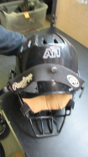 Load image into Gallery viewer, Used Rawlings Ai1 Baseball Catcher&#39;s Helmet and Mask Black 6 1/2 - 7 3/8
