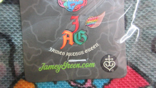 James Arthur Green Skull Long Socks - Size Large 9-12