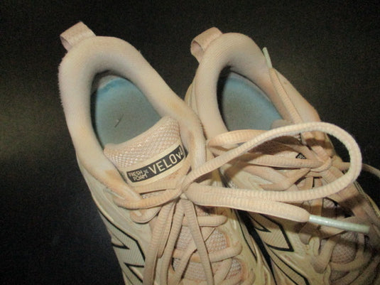 Used New Balance FreshFoamX Velo 4 Metal Cleats in White Size 8.5W