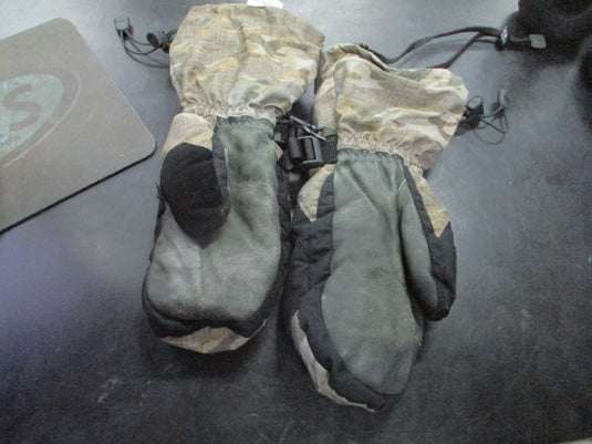 Used Dakine Snow Mitts Size Mens 8.5 Hole on Right Hand Thumb