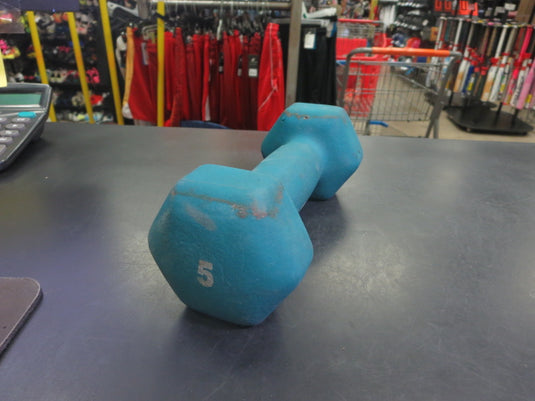 Used 5 lb Neoprene Dumbell in Green