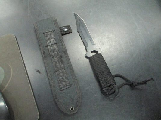 Used Unbranded Holster and Fixed Blade Holster Closure Broken