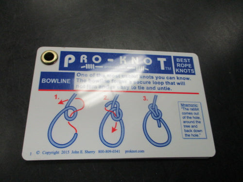 Used Pro-Knot Best Rope Knot Cards