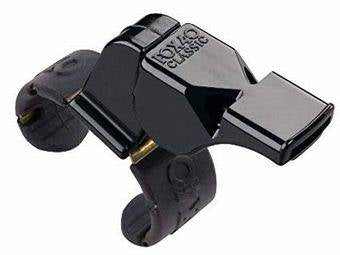 New Fox 40 Finger Grip Referee Whistle Black