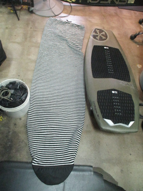Load image into Gallery viewer, Used Black and White Striped BOARD BAG Sock 6ft 183cm
