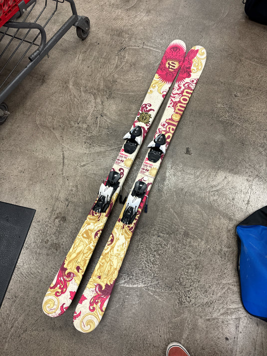 Used Salomon Lady 161 Twin Tip Park All-Mountain Freeride Ladies Skis Size 161cm
