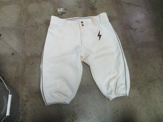 Used Bruce Bolt Baseball Shorts in White and Maroon Size Small