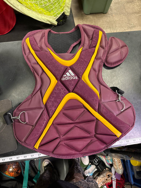 Used Adidas Pro Series 2.0 Maroon and Gold 16" Adult Chest Piece