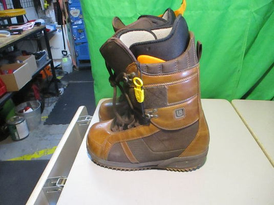 Used Burton Freestyle Saddle Leather Size 7.5 Men's Snowboard Boots