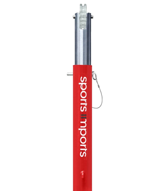Complete Senoh DE11 Indoor Gym Volleyball Net, Poles and Pads System