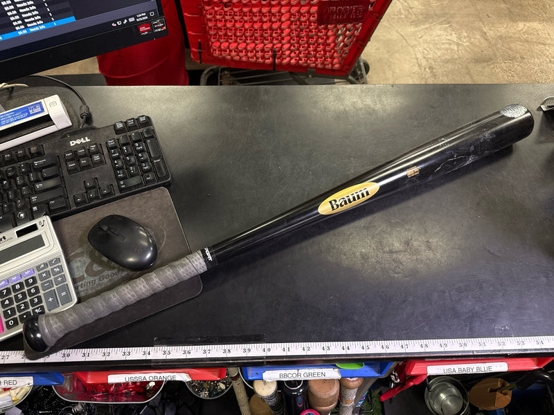 Load image into Gallery viewer, Used Baum Gold Edition AAA Pro Maple BBCOR Wood Baseball Bat 32 in
