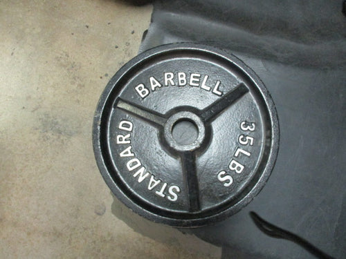 Used Starndard Barbell 35LB Cast Iron Weight Plate