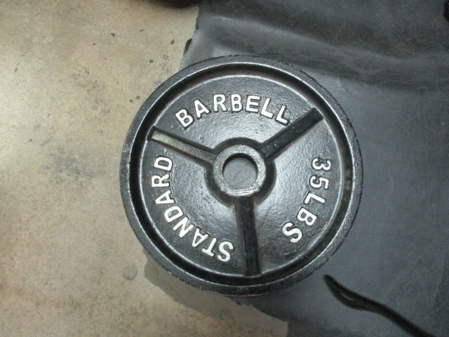 Load image into Gallery viewer, Used Starndard Barbell 35LB Cast Iron Weight Plate

