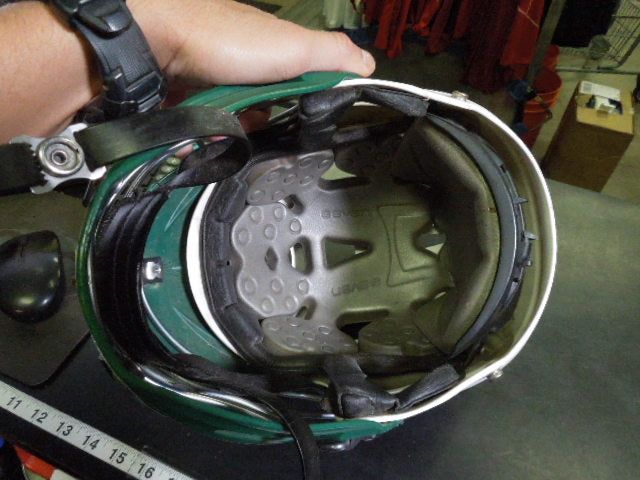 Load image into Gallery viewer, Used Cascade CPXR Lacrosse Helmet With SPR Fit Sizing System in Green on White
