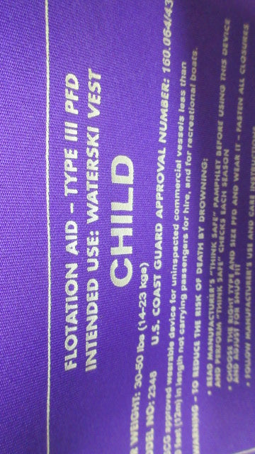 Used O'Neil Kids Lifejacket - 30-50lbs