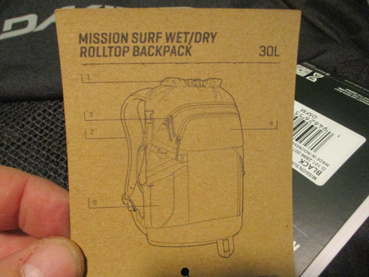 Dakine Mission Surf Wet/Dry Rolltop Backpack 30L