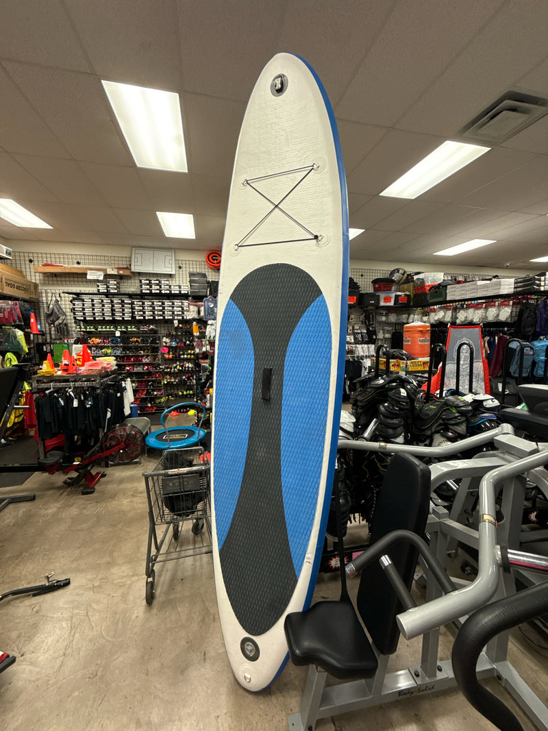 Load image into Gallery viewer, Used Inflatable Paddle Board 12 x 2 x .5 ft With Bottom Fins and Carry Bag
