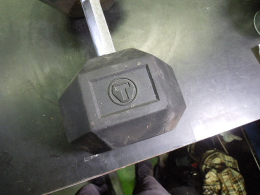 Used Titan Fitness 50 lb Rubber Hex Dumbbell