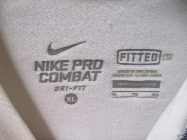 Load image into Gallery viewer, Used Nike Pro Combat White Longsleeve Shirt Adult Size XL
