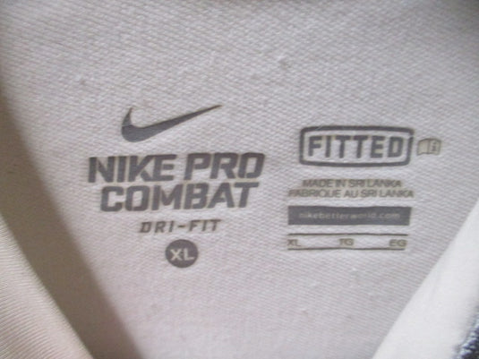 Used Nike Pro Combat White Longsleeve Shirt Adult Size XL