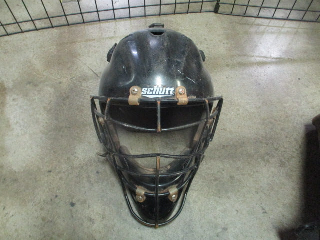 Load image into Gallery viewer, Used Schutt Catchers Helmet in Black No Size Visible
