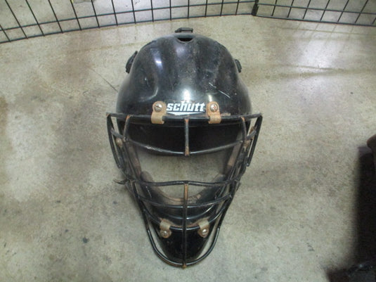 Used Schutt Catchers Helmet in Black No Size Visible