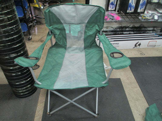 Used Ozark Trail Folding Premium Mesh arm Chair Green