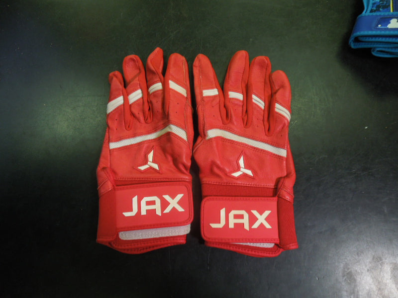 Load image into Gallery viewer, Used Jax Pro Cuf Batting Gloves in Red Size Medium
