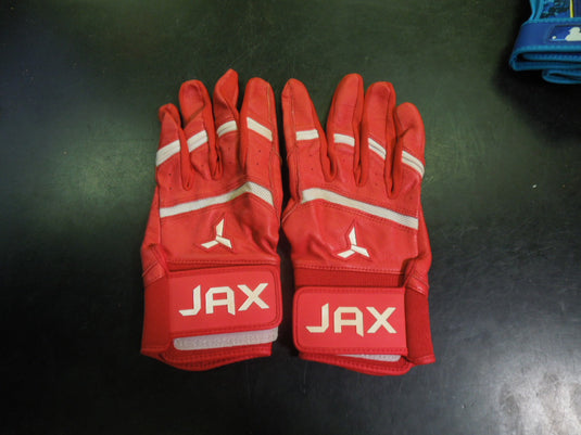 Used Jax Pro Cuf Batting Gloves in Red Size Medium