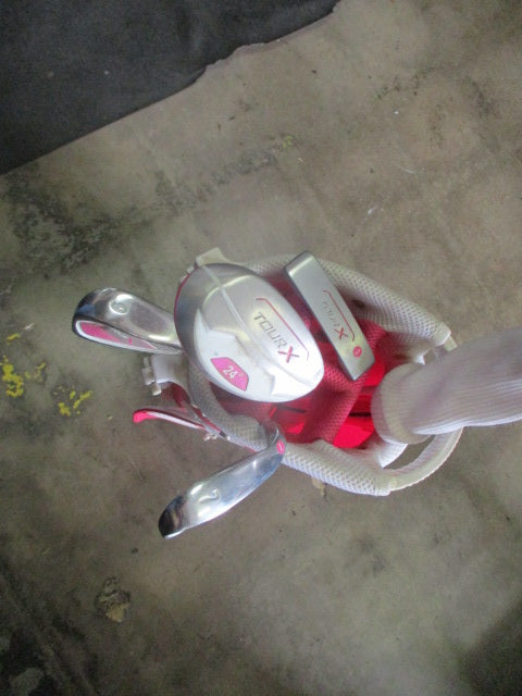 Used Tour X Pink 6 Piece JR GOLF SET (Bag Missing Strap) Right Hand