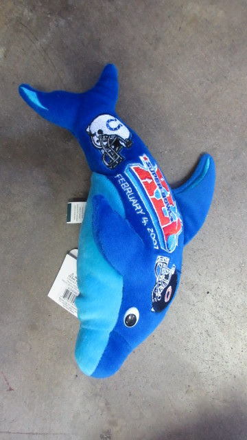 Mini Embroidered Super Bowl 2007 Dolphin Stuffed Animal