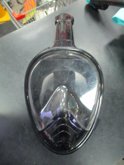 Load image into Gallery viewer, Used Full Face Diving Mask With Attached Snorkel In Black

