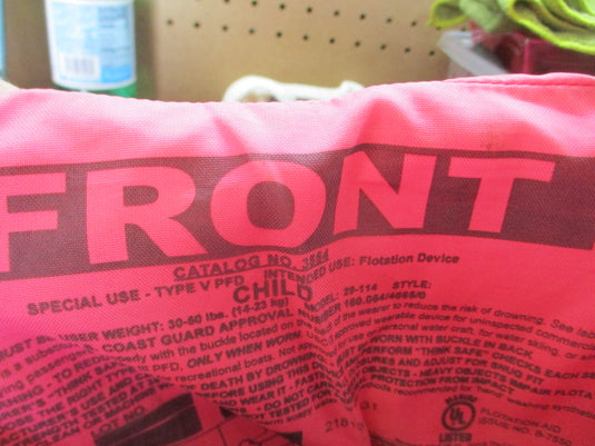 Used Puddle Jumper Flotation Vest w/ Arm Bands 30-50lbs Pink
