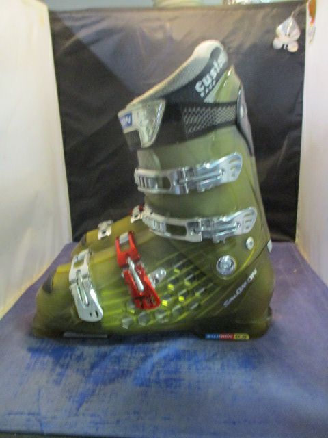 Load image into Gallery viewer, Used Salomon Course Fex 95 Carbonlink Ski Boots Size 29.5
