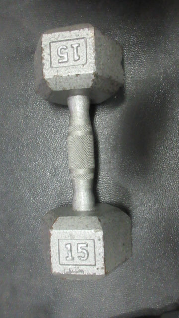 Used 15lb Cast Iron Dumbbell