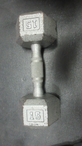 Used 15lb Cast Iron Dumbbell