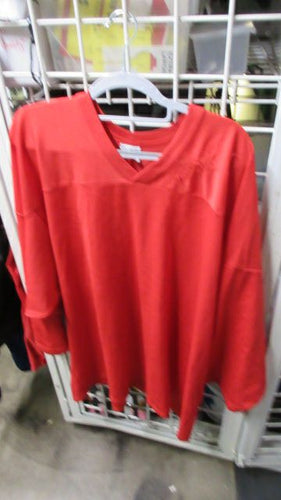 Used CCM #6 Red Hockey Jersey Adult Size XL - wear on shoulder