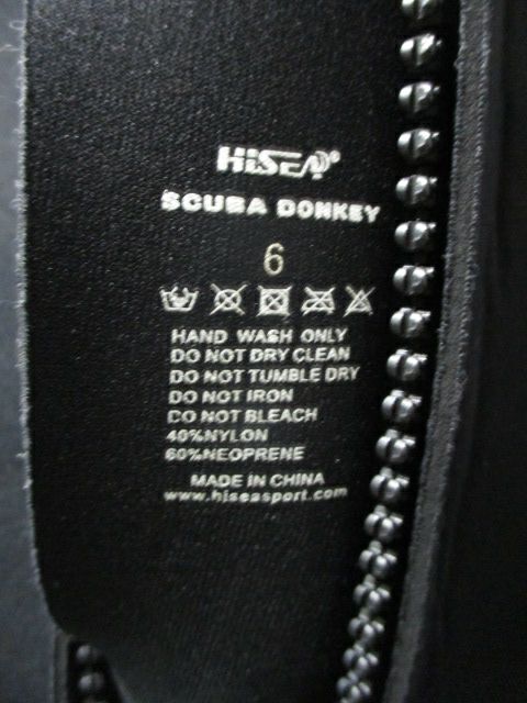 Used Hisea Scuba Donkey Wetsuit Size 6