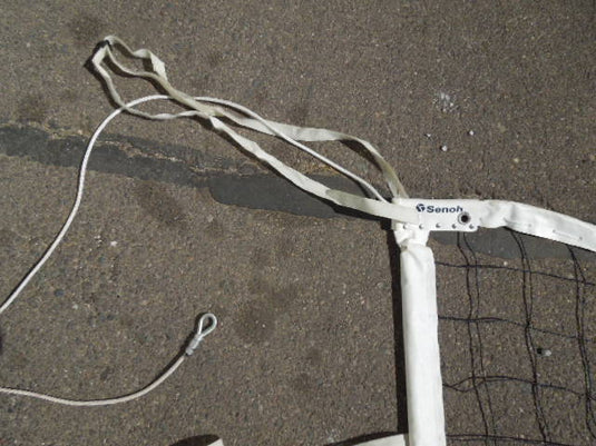 Complete Senoh DE11 Indoor Gym Volleyball Net, Poles and Pads System