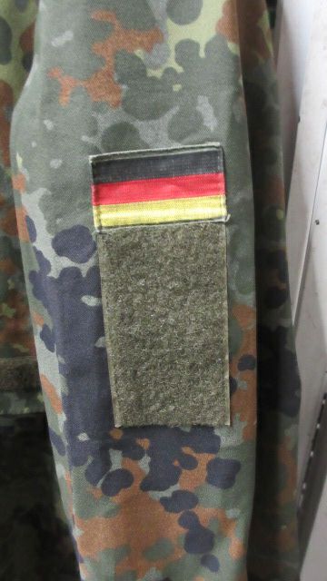 Used German Flecktarn Camo Parka Jacket Adult Size XL Extra Long - peeling liner