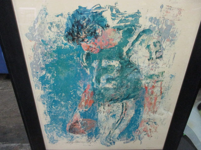 Load image into Gallery viewer, Joe Namath by Leroy Neiman Serigraph Framed Print on Board 24" X 31"
