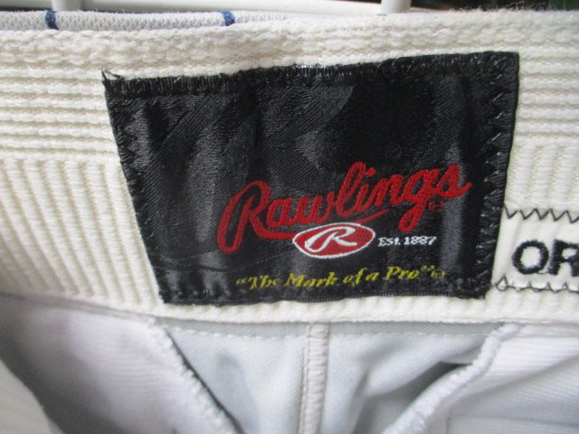 Load image into Gallery viewer, Used Rawlings Blue and Grey Striped Elastic Bottom Pants Adult Size 34 - 33
